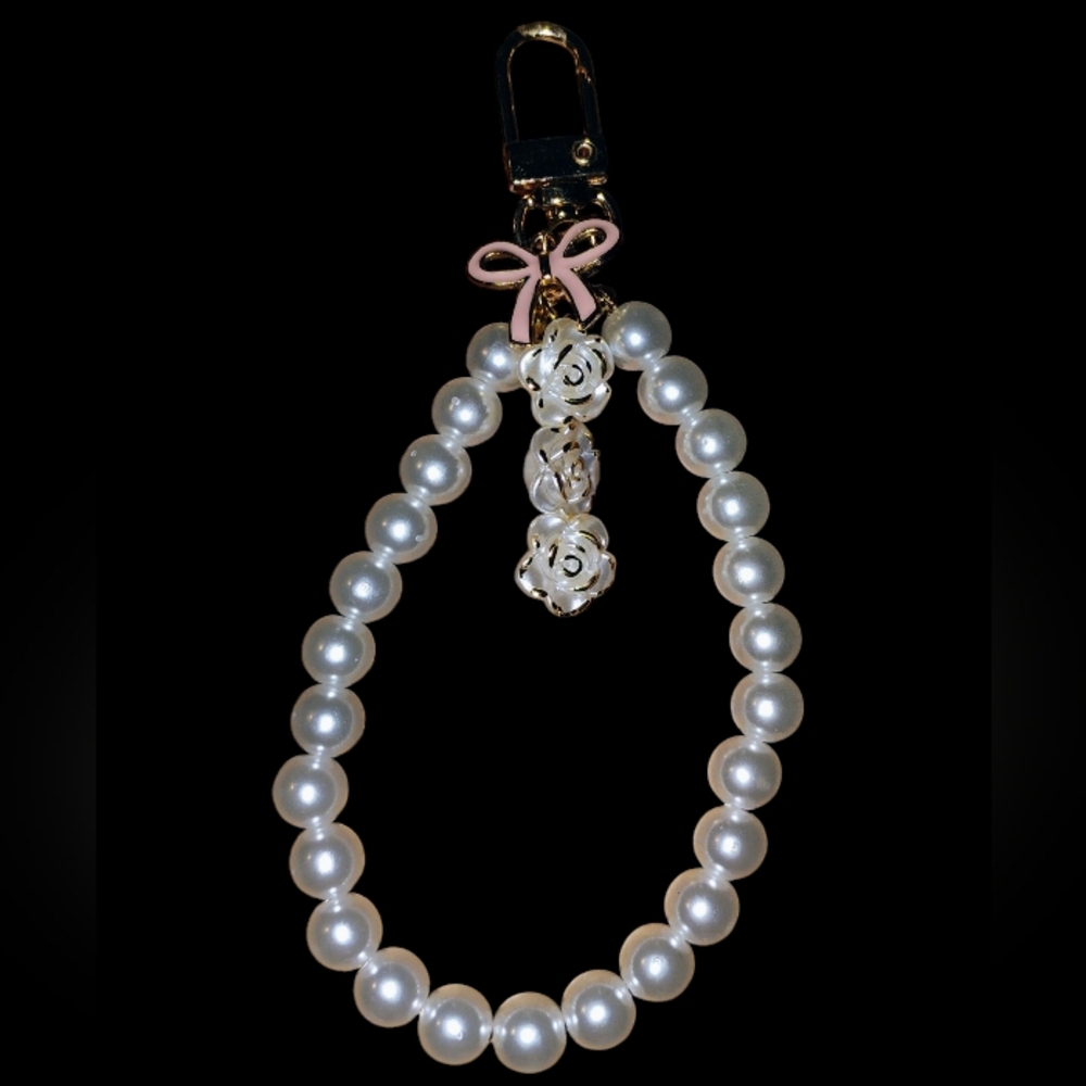 Acrylic Pearl Bag Charm/Key Chain